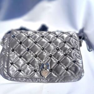 In's Silver Quilted Statement bag